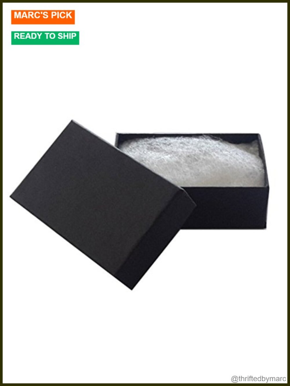 Cotton Filled Paper Jewelry Boxes 100 Count Matte Black Small